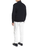 High-Performance Textured Cardigan, Navy