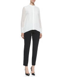 Jillian Straight-Leg Pants, Black 