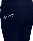 Stacey Loving You Embroidered Bell-Bottom Jeans