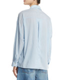 Easy Button-Front Shirt