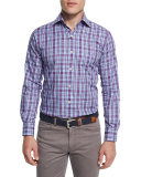 Tartan Plaid Long-Sleeve Sport Shirt