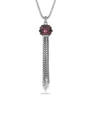 Osetra Faceted Garnet Small Tassel Chain Necklace