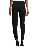 Stretch-Woven Ankle-Zip Pants