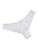 Merci Lace Tanga w/ Bow Detail, White