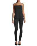 Harlequin High-Rise Ponte Leggings, Black