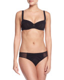 Encens'moi Banded Demi Bra, Black