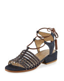 Skippity Denim Strappy Sandal, Navy