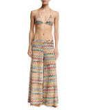 Zigzag Two-Piece String Bikini, Multicolor