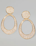 Stardust 18k Gold Open Oval Snowman Earrings