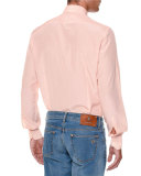 Printed Long-Sleeve Sport Shirt, Orange