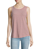 The Cross Back Striped Muscle Tee, Birkin Stripe
