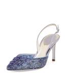 Beaded 75mm Slingback Pump