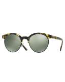 Ezelle Polarized Semi-Rimless Sunglasses, Brown