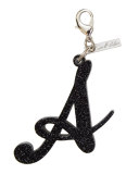 Alphabet A Bag Charm, Starlight Silver