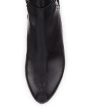 Echoe Platform Leather Knee Boot, Black