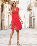 Flora Tiered & Embroidered Dress
