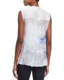 Enya Sleeveless Printed Blouse 