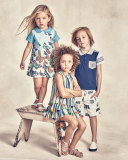 Sleeveless Silk Chiffon Dress, Multicolor, Size 8-12