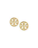 Logo Circle Stud Earrings