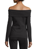 Lupino Off-the-Shoulder Top, Black