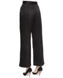 Resme Wide-Leg Cropped Pants, Black