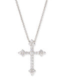 Large CZ Cross Pendant Necklace