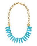 Turquoise Spike Long Necklace