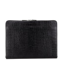 Zip-Around Crocodile Portfolio, Black