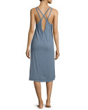 Carmen Jersey Nightgown, Heather Blue