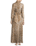 Eunice Leopard-Print Robe