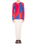 Printed Long-Sleeve Crewneck Tee