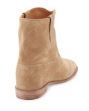 Crisi Suede Western Bootie, Beige