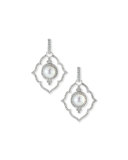 White Gold Michelle Flower Earring Charm Frames