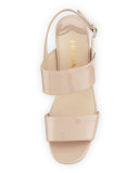 Patent Platform Espadrille Sandal, Cipria