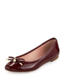 willa patent ballerina flat, red chestnut