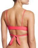 Chloe Crisscross Swim Top, Geranium