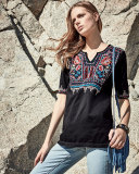 Mina Boho Embroidered Easy Top