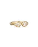 Pear-Shaped Diamond Bezel Ring in 18K Yellow Gold, Size 6.5