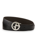 Reversible Leather GA Belt, Espresso/Black