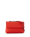 Baby Olimpia Intrecciato Shoulder Bag, Red