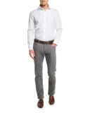 Chrome-Wash Denim Jeans, Argento