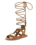 Peace Suede Gladiator Sandal, Wilde Sand