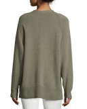 Jabbie V-Neck Tunic Sweater, Dark Pear