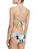 Diamond Abstract-Print Underwire Swim Top