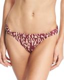 Bia Bali Printed Swim Bottom, Red