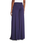 Wide-Leg Jersey Trousers, Nightfall 