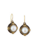 Pearly Round Drop Earrings
