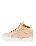 Maylondon Wings Side-Zip Sneaker, Nude