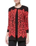 Lace-Print Long Jacket