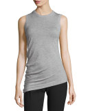 Slub-Jersey Wool-Blend Tank, Marble